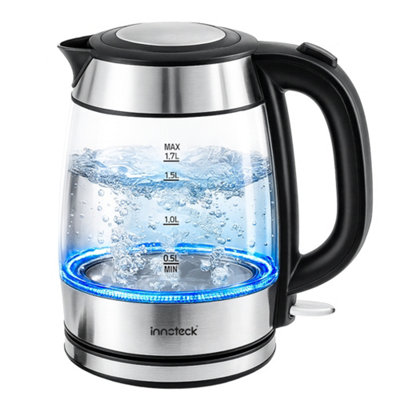 Innoteck  1.7L Glass Kettle 3000W Fast Boil Kettle from B&Q