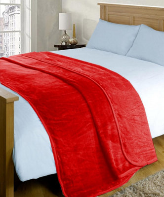 Casabella Deluxe Soft Faux Fur Mink Fleece Throw Blanket