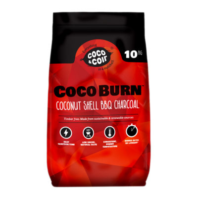 Coco & Coir Natural Bbq Charcoal 10Kg Bag Coconut Shell Briquettes Perfect For Outdoor Barbecues Long Burn 100% Natural