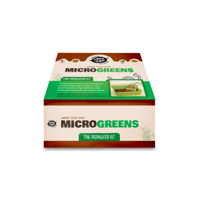 Coco & Coir Grow Your Own Microgreens Kit  Sprouting Seeds Beginners Gardening Gift Set   Harvest In Up To 2 Weeks. Seeds Included (Mini Kit)