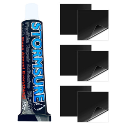 True Strength Repair Inflatable Kayak Hot Tub Air Mattress Repair Kit Includes Ultimate Waterproof Repair Tape Patch X6 Black Glue 15G from B&Q