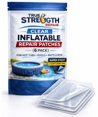 Clear Inflatable Repair Patch 6 Pack Underwater Leak Fix True Strength Repair from B&Q