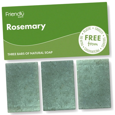 Friendly Soap Natural Rosemary Soap Bar - Green - Image 3