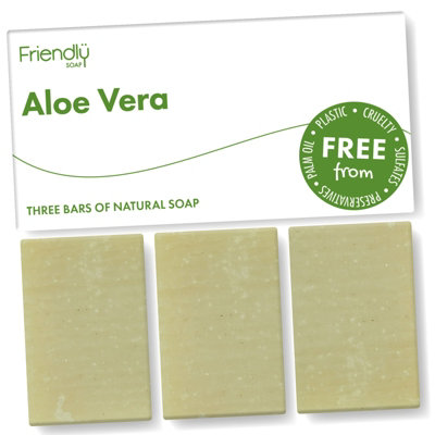 Friendly Soap - 3 Pack - Natural Soap - Aloe Vera  Soap  – Fragrance-free Vegan - Image 4