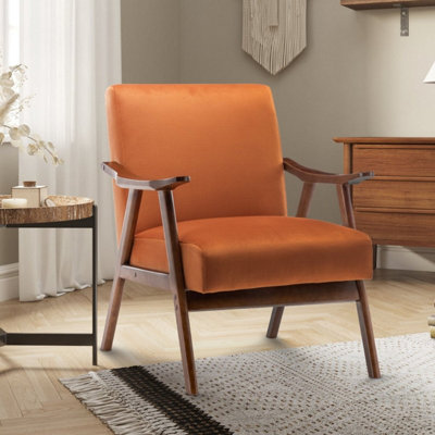 Velvet Orange Selma Accent Chair from B&Q