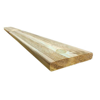 Snowdon Timber Treated Reject Decking Board (T) 21mm (W) 120mm (L) 2.4MPack Of 10 from B&Q