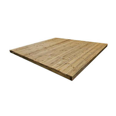 B&Q -  Treated Premium Decking Kit (H) 98mm (W) 2.4M (L) 2.4M