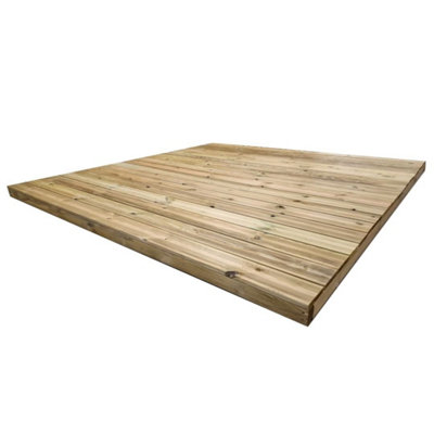 Snowdon Timber Treated Reject Decking Kit (H) 84mm (W) 2.4M (L) 2.4M from B&Q