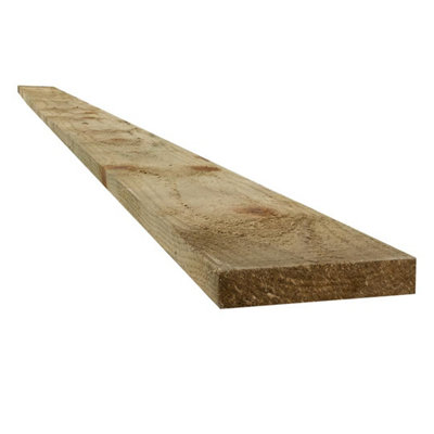 B&Q -  Treated 4X1" Fence Board (T) 22mm (W) 100mm (L) 2.4MPack Of 10