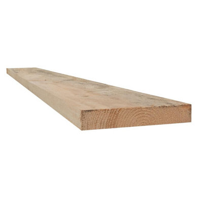 Snowdon Timber Reject Unbanded Scaffold Board (T) 36mm (W) 225mm (L) 1.95MPack Of 6 from B&Q