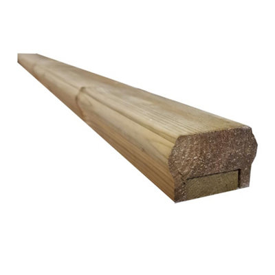 B&Q -  Treated Decking Handrail/baserail (T) 45mm (W) 70mm (L) 2.39M