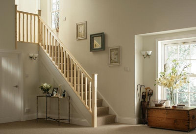 Cheshire Mouldings Pine Stop Chamfered Spindle Stair Kit (W) 41mm from B&Q