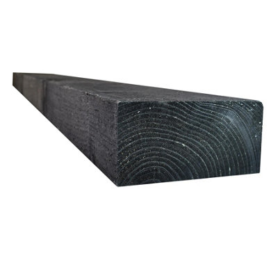 Snowdon Timber Treated Black Sleeper (H) 95mm (W) 195mm (L) 2.4MPack Of 10 from B&Q
