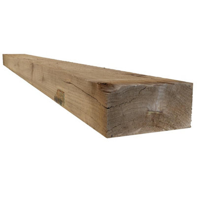 Snowdon Timber Treated Reject Sleeper (H) 100mm (W) 200mm (L) 2.4MPack Of 10 from B&Q
