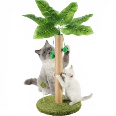 Daisy & Max Cat Scratching Post 60CmTall Sisal Cat ScratcherPalm Tree DesignSturdy Base & Hanging ToysDurable Cat Toys from B&Q