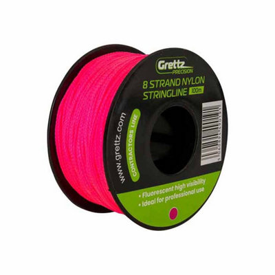Grettz 100m Pink Stringline with Weatherproof Anti-Tangle Reel – High Visibil... - Image 3