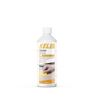 KelSticker RemoverSticky Stuff Residue & Adhesive RemoverCleaning Fluid & Glue Remover For Stickers500Ml from B&Q