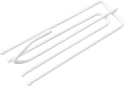 Homeelabador 60X White Curtain Pinch Pleat Hooks Deep Prong Galvanised Curtain Clips Tape Pins from B&Q
