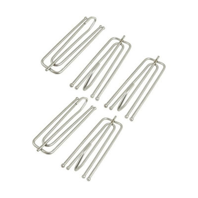 Homeelabador 40X Metal Pinch Pleat Prong Curtain Hooks Galvanised Curtain Tape Hook Pin For Windows Curtains Door Curtain And Shower Curtain. from B&Q