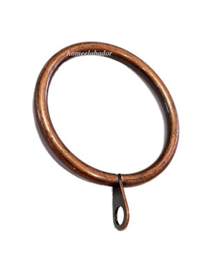 Homeelabador 30mm Copper Colour Pole Curtain Rings With EyeletPack Of 24 from B&Q