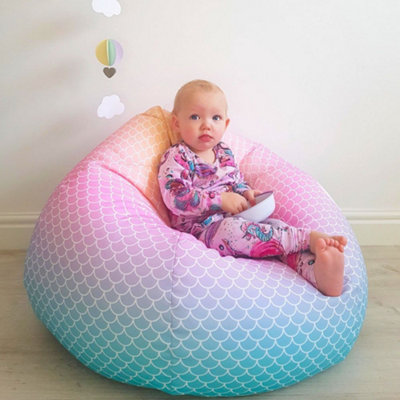 Rucomfy Beanbags Rucomfy Printed Indoor Mermaid Kids Classic Beanbag
