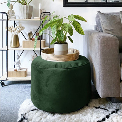 B&Q -  Rucomfy Velvet PouffeIndoor Bean Bag Footstool