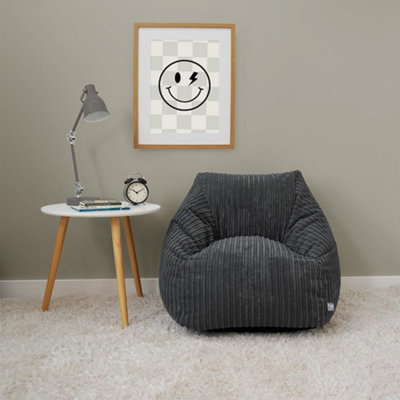 Rucomfy Beanbags Rucomfy Jumbo Cord Big Kids Snuggle Chair Beanbag - Slate Grey