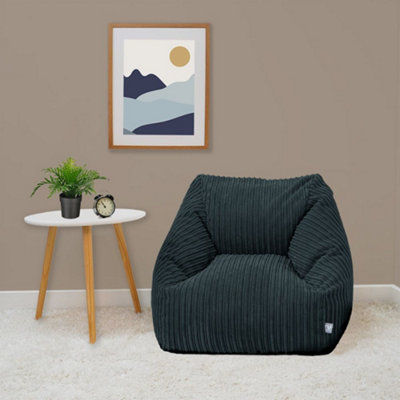 rucomfy Beanbags Rucomfy Indoor Snuggle Bean Bag Chair For KidsNavy Jumbo Cord from B&Q
