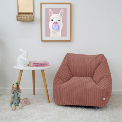 rucomfy Beanbags Rucomfy Indoor Snuggle Bean Bag Chair For KidsPink Jumbo Cord from B&Q