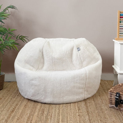rucomfy Beanbags Rucomfy Slouchbag Kids Bean BagFaux FurNatural Bean Bag For Children from B&Q