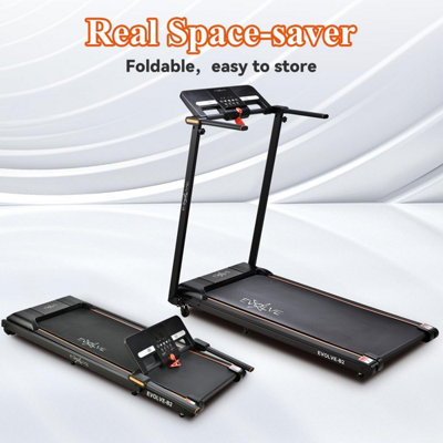 B&Q Evolve - Electric Treadmill Foldable Motorized Running Machine, Bluetooth With Fitness App