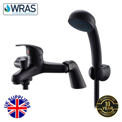  - Contract Black Bath Shower Mixer& Handset