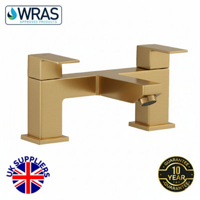  - Solo Brushed Brass Bath Filler Tap