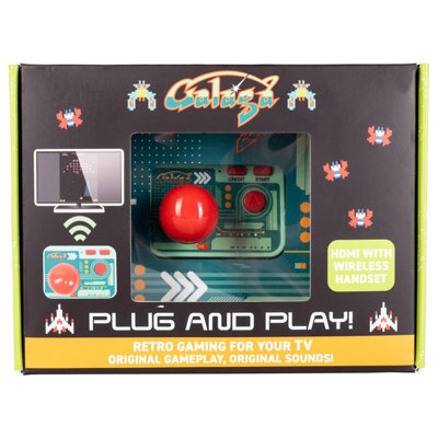 B&Q -  Galaga Plug & Play Hdmi Arcade Console With Wireless Controller