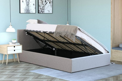 Home Treats Side Lift Ottoman Bed With Pocket Sprung Mattress