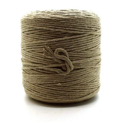 SolaDirect Premium Beige Macrame Cord Twine300 M / 984 Ft Of 2 mm Thick Natural Cotton Thread Yarn Macrame Rope (Reel) from B&Q