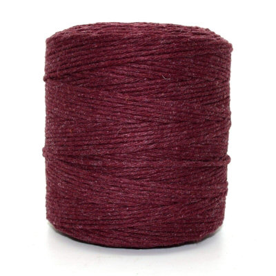 SolaDirect Premium Maroon Macrame Cord Twine200 M / 656 Ft Of 3 mm Thick Natural Cotton Thread Yarn Macrame Rope (Reel) from B&Q
