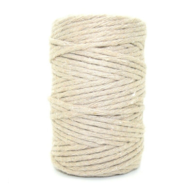SolaDirect Premium Beige Macrame Cord Twine50 M / 164 Ft Of 2 mm Thick Natural Cotton Thread Yarn Macrame Rope (Reel) from B&Q