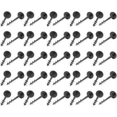 SolaDirect Garden Pegs - Pack Of 50 X 5" Ground Pegs For Securing Landscape Fabric, Ground Stakes Anchors For Fixing Weed Control Fabric