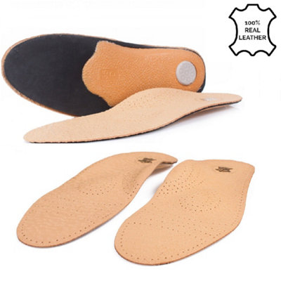 SolaDirect Leather Shoe Insoles With Orthotic Footbed I Insoles With Arch Support And Heel Cushion For Men And Women (Uk 11/45 Eu) from B&Q