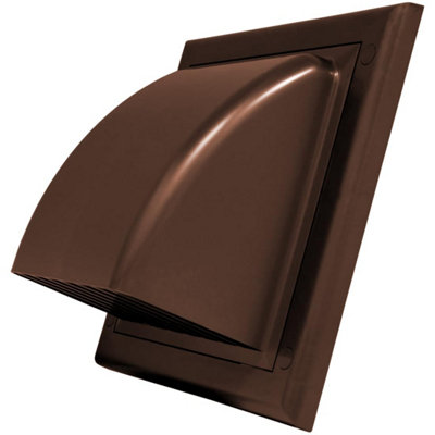 SolaDirect Brown Gravity Flap For 125 mm / 5" Round Wall OutletVentilation Duct Cover With Non-Return Shutters And Rear Spigot from B&Q