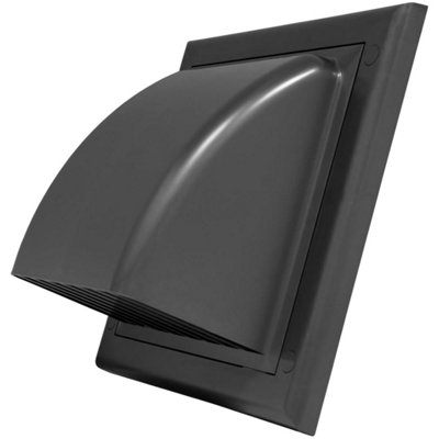 SolaDirect Grey Gravity Flap For 125 mm / 5" Round Wall OutletVentilation Duct Cover With Non-Return Shutters And Rear Spigot from B&Q