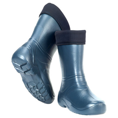 SolaDirect Navy Womens Lightweight Eva Wellington Boots With Warm Fleece LinerWaterproof Ladies Wellies For Gardening (4 Uk / 37 Eu) from B&Q