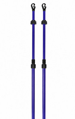 2 X Telescopic Clothesline Support Prop Blue Heavy Duty Extendable Washing Line Pole 2.4M Outdoor Laundry Support from B&Q