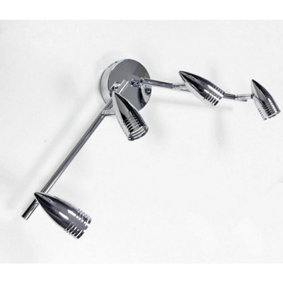 Cgc Ing Leah - Cgc Polished Chrome 4 Bar Ceiling Spotlights Light