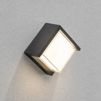 CGC Lighting Cgc Sophia Square Black & White Led Outdoor Garden Porch Wall Or Ceiling Light from B&Q