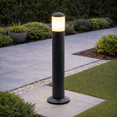 Cgc Lighting Cgc Post Bollard Outdoor Garden Pathway Ip54 Weatherproof Black/Light