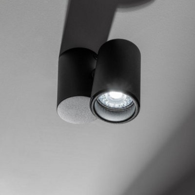 Cgc Lighting Unisex Black 'Lup' Modern Single Gu10 Adjustable Ceiling Spotlight - Image 3