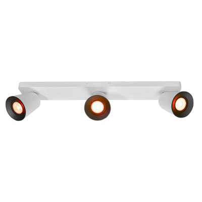 CGC Lighting Cgc Ellie White Triple Cylinder Surface Mounted Adjustable Spotlights With A Choice Of Black Or White Inner from B&Q