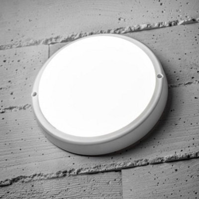 CGC Lighting Cgc Kodo White Round Led Mini Bulkhead Wall Ceiling Light 8W Ip54 4000K 720Lm from B&Q